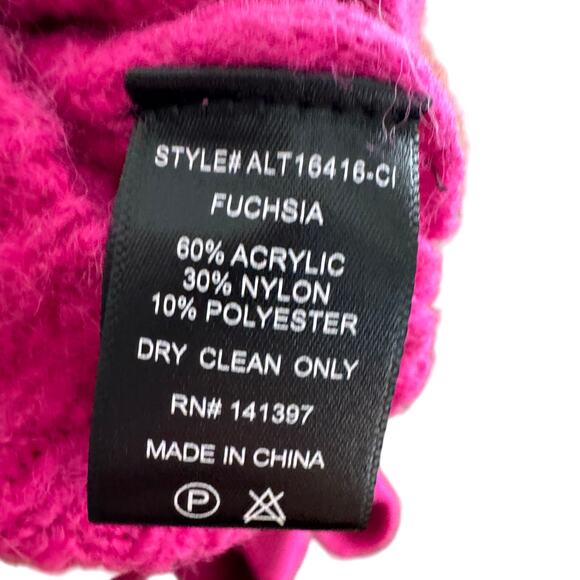 ASTR Checkered Sweater Vest Fuzzy Fuchsia Pink Womens size Small NWT - Picture 6 of 6